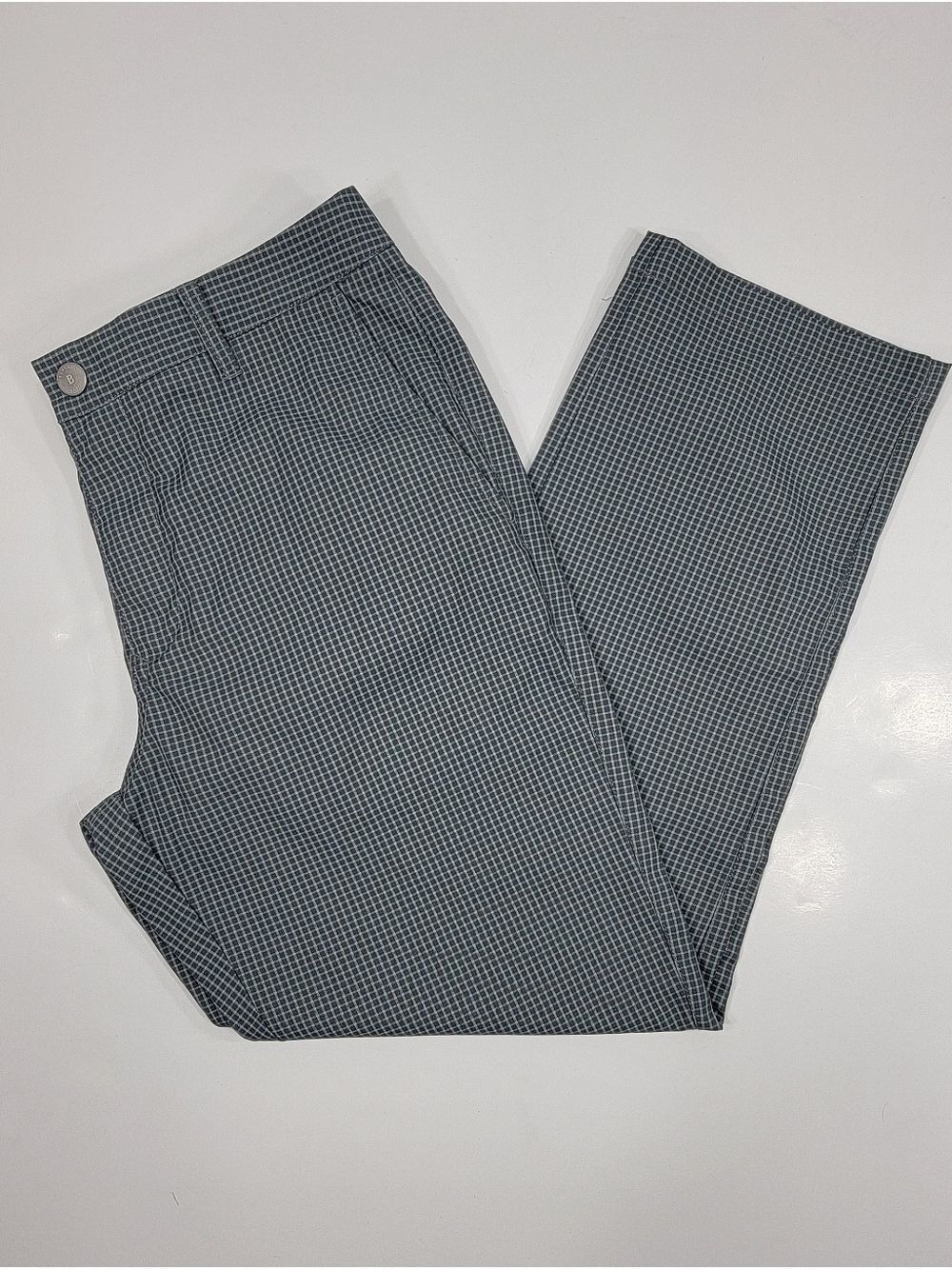Bonobos Golf Athletic Pants Mens 33x27 Gray Checkered Stretch Performance